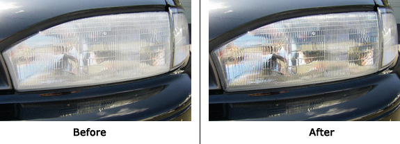 Car headlight restoration